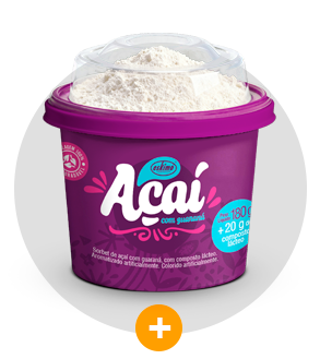Açai com guaraná e leite em pó