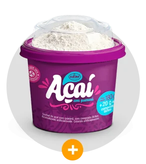 Açai com guaraná e leite em pó