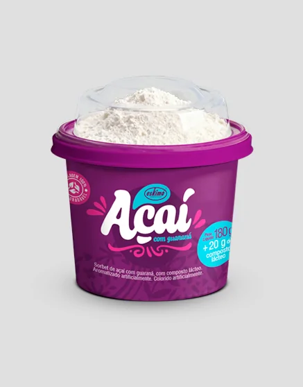 Açai com guaraná e leite. psd